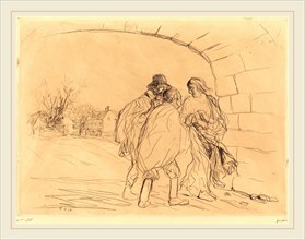 Jean-Louis Forain, The Meeting under the Arch (first plate), French, 1852-1931, 1910, etching