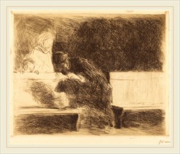 Jean-Louis Forain, Lawyer Going through a Brief, French, 1852-1931, 1909, etching