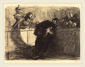 Jean-Louis Forain, The Lawyer Abused, French, 1852-1931, 1914, lithograph