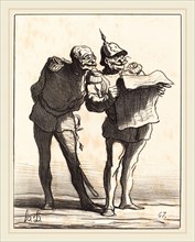 Honoré Daumier (French, 1808-1879), Décidément on ne peut pas, 1870, lithograph