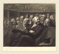 Auguste LepÃ¨re after Honoré Daumier (French, 1849-1918), Les Fauteuils d'orchestre, 1878, wood