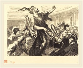 Etienne after Honoré Daumier (French, active 19th century), La Mi-Careme-Au bal de l'Opera, 1868,