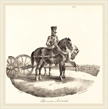 Théodore Gericault (French, 1791-1824), Cheveaux des Ardennes, 1822, lithograph on wove paper