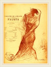 Charles-Lucien Léandre (French, 1862-1934), Fausta, 1899, lithograph in brown on wove paper
