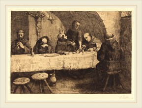 Alphonse Legros, The Refectory (Le refectoire), French, 1837-1911, etching