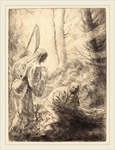 Alphonse Legros, Death and the Woodcutter, 2nd plate (La Mort de le bucheron), French, 1837-1911,