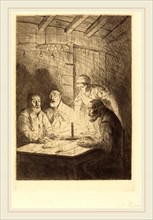Alphonse Legros, Supper of the Poor (Le souper chez misere), French, 1837-1911, etching? and