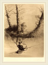 Alphonse Legros, Angler (Le pecheur a la ligne), French, 1837-1911, etching