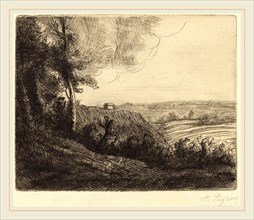 Alphonse Legros, Landscape: Road to Horville (Paysage: Chemin d'Horville), French, 1837-1911,