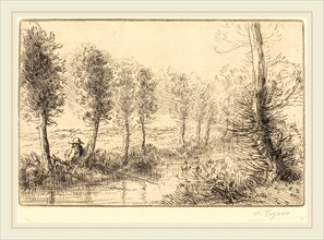 Alphonse Legros, Near the Mill (Pres du moulin), French, 1837-1911, etching and drypoint