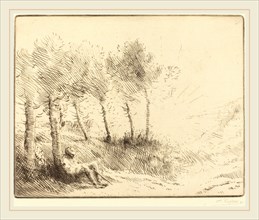 Alphonse Legros, Landscape (Paysage), French, 1837-1911, etching