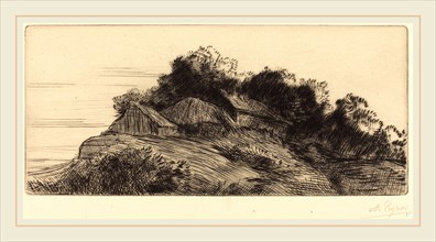 Alphonse Legros, Landscape (Paysage), French, 1837-1911, etching and drypoint