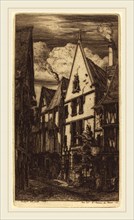 Charles Meryon (French, 1821-1868), La Rue des Toiles, Ã  Bourges, 1853, etching with drypoint on