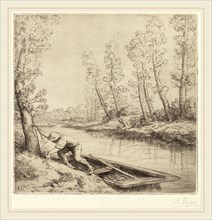 Alphonse Legros, Morning along the River (La matin sur la riviere), French, 1837-1911, etching and