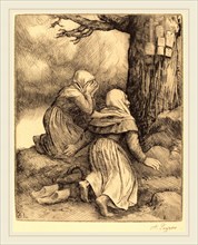Alphonse Legros, The Tree of Salvation (L'arbre de salut), French, 1837-1911, drypoint and
