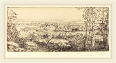 Alphonse Legros, Valley in Bourgogne (Une vallee en Bourgogne), French, 1837-1911, etching