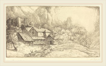 Alphonse Legros, Farm at the Monastery (La ferme de l'abbaye), French, 1837-1911, etching