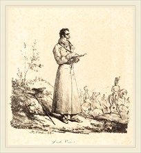 Horace Vernet (French, 1789-1863), Carle Vernet, Full-Length, 1818, lithograph