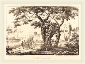 Horace Vernet (French, 1789-1863), La piece en action, 1817, lithograph