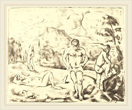 Paul Cézanne, The Bathers (Large Plate), French, 1839-1906, lithograph