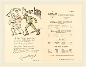 Adolphe Léon Willette (French, 1857-1926), Chevalerie rustique; L'Amante du Christ; Marié; Les