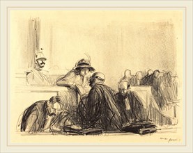 Jean-Louis Forain, Lawyer Talking to His Client, French, 1852-1931, 1915, lithograph
