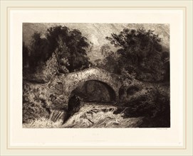 Paul Huet (French, 1803-1869), A Bridge in Auvergne (Un pont en Auvergne), 1834, etching and