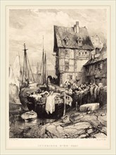 EugÃ¨ne Isabey (French, 1803-1886), Intérieur d'un port, 1833, lithograph