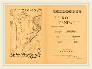 Charles Guérin, Le Roi Candaule, French, 1875-1939, 1901, lithograph in black on wove paper