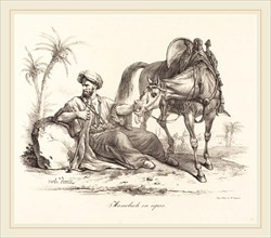 Carle Vernet (French, 1758-1836), A Mameluck Resting, lithograph
