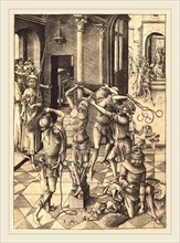 Israhel van Meckenem (German, c. 1445-1503), The Flagellation, c. 1480, engraving
