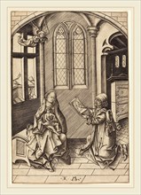 Israhel van Meckenem (German, c. 1445-1503), Saint Luke Drawing a Portrait of the Virgin, c. 1475,