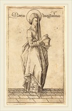 Israhel van Meckenem (German, c. 1445-1503), Saint Mary Magdalene, c. 1470, engraving