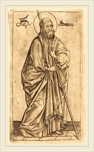 Israhel van Meckenem after Master E.S. (German, c. 1445-1503), Saint Matthew? Saint Thomas?, c.