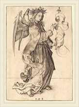 Martin Schongauer (German, c. 1450-1491), The Archangel Gabriel, c. 1490-1491, engraving