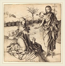 Martin Schongauer (German, c. 1450-1491), Christ Appearing to Mary Magdalene, c. 1480-1490,