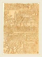 German 15th Century, Apocalypse of John, Leaf 42, c. 1465, woodcut