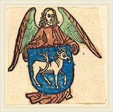 German 15th Century, Bookplate of Hilprand Brandenburg of Bibrach, in or after 1500, woodcut,