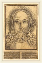 German 15th Century, The Head of Christ, probably 1500-1510, woodcut
