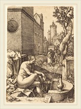 Heinrich Aldegrever (German, 1502-1555-1561), Susanna Surprised by the Two Elders, 1555, etching