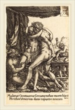 Heinrich Aldegrever (German, 1502-1555-1561), Hercules Preventing the Centaurs from the Rape of