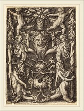 Heinrich Aldegrever (German, 1502-1555-1561), Ornament with Mask, 1550, engraving
