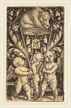 Heinrich Aldegrever (German, 1502-1555-1561), Three Cupids and a Bear, 1529,