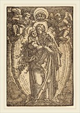Albrecht Altdorfer (German, 1480 or before-1538), The Virgin Crowned by Angels, c. 1513, woodcut