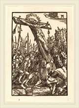Albrecht Altdorfer (German, 1480 or before-1538), Raising of the Cross, c. 1513, woodcut