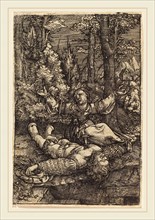 Albrecht Altdorfer (German, 1480 or before-1538), Pyramus and Thisbe, c. 1515-1518, engraving