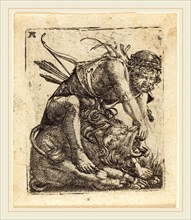 Albrecht Altdorfer (German, 1480 or before-1538), Hercules Overcoming the Nemean Lion, c.