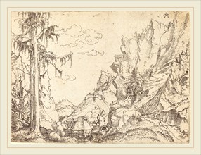 Erhard Altdorfer (German, active 1512-1561), Mountain Landscape, 1510-1525, etching on laid paper