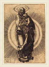 Sebald Beham (German, 1500-1550), Madonna on the Half Moon, 1520, engraving