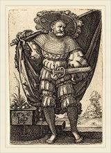 Sebald Beham (German, 1500-1550), Standard Bearer, 1526, engraving